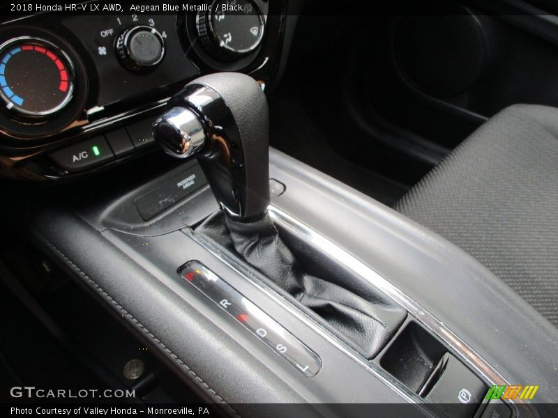 Aegean Blue Metallic / Black 2018 Honda HR-V LX AWD