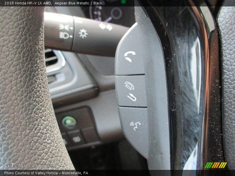 Aegean Blue Metallic / Black 2018 Honda HR-V LX AWD