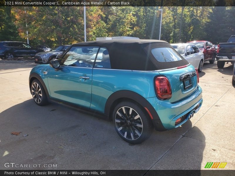 Caribbean Aqua Metallic / Carbon Black 2021 Mini Convertible Cooper S