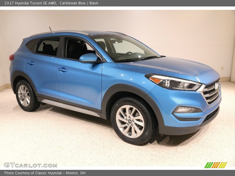 Caribbean Blue / Black 2017 Hyundai Tucson SE AWD