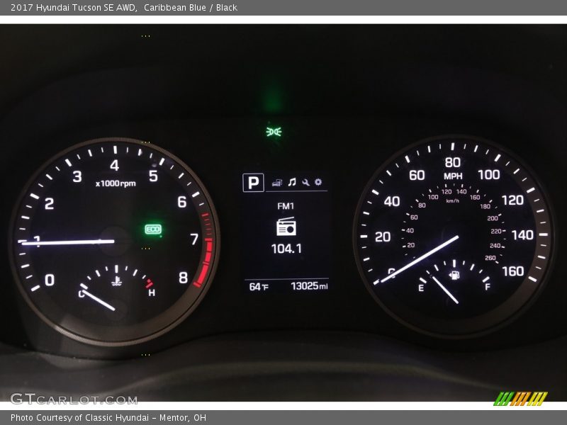 Caribbean Blue / Black 2017 Hyundai Tucson SE AWD