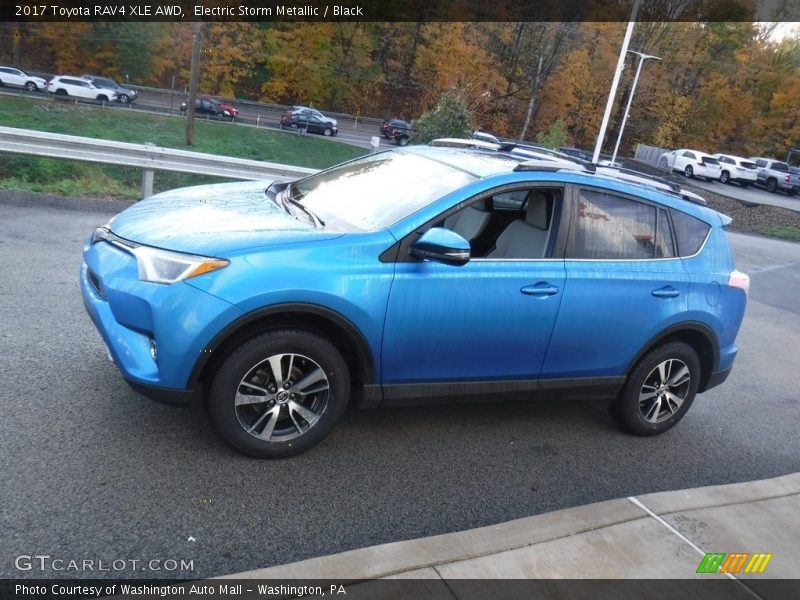 Electric Storm Metallic / Black 2017 Toyota RAV4 XLE AWD