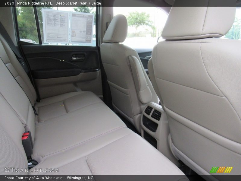 Rear Seat of 2020 Ridgeline RTL