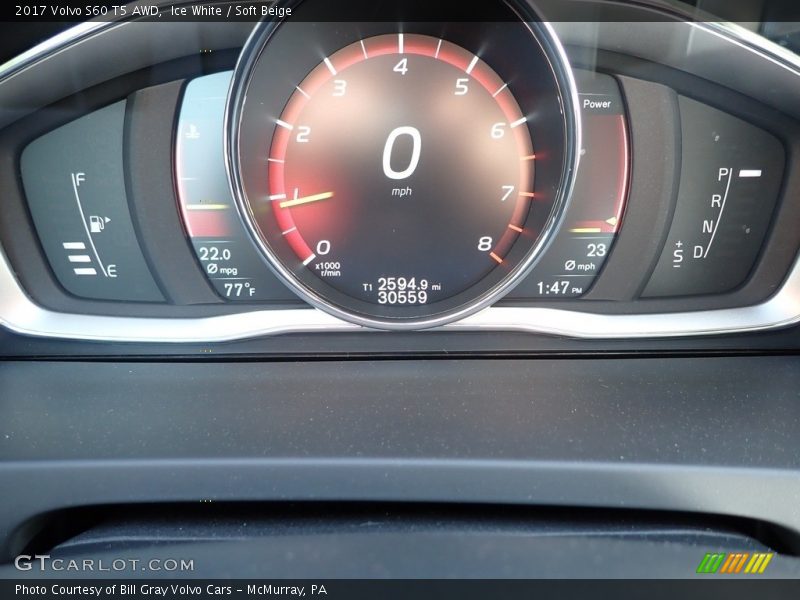  2017 S60 T5 AWD T5 AWD Gauges