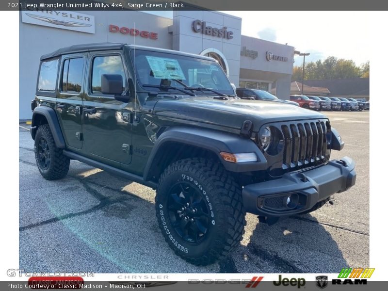 Sarge Green / Black 2021 Jeep Wrangler Unlimited Willys 4x4