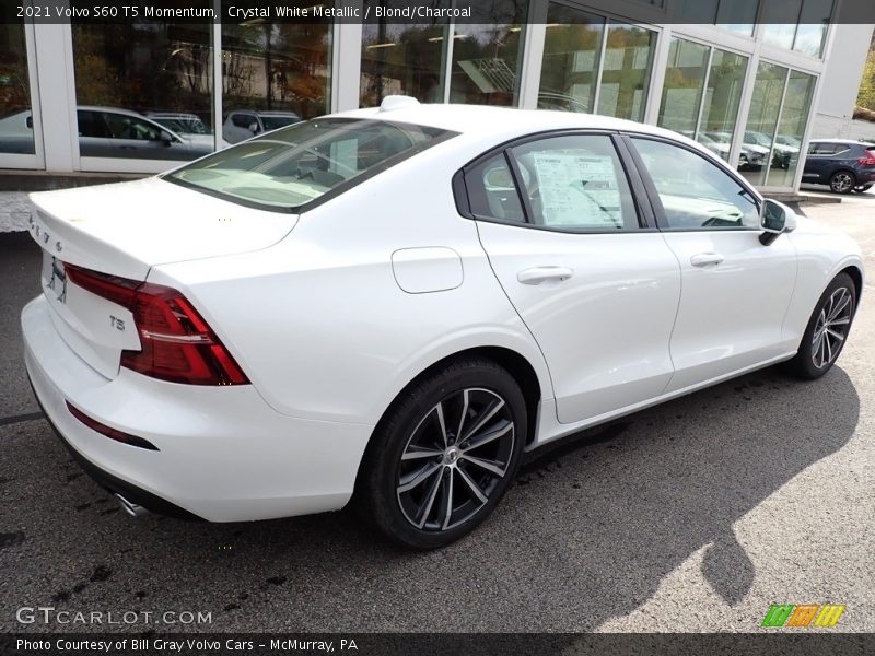 Crystal White Metallic / Blond/Charcoal 2021 Volvo S60 T5 Momentum