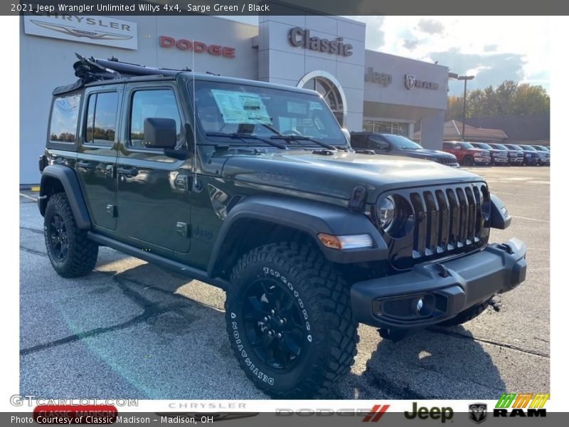 Sarge Green / Black 2021 Jeep Wrangler Unlimited Willys 4x4