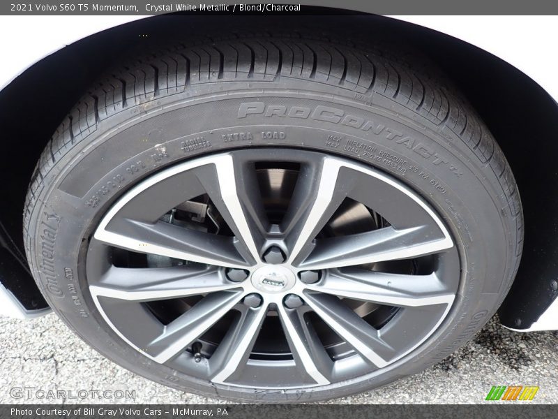 Crystal White Metallic / Blond/Charcoal 2021 Volvo S60 T5 Momentum