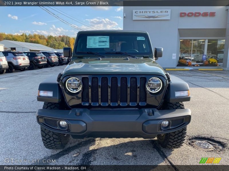 Sarge Green / Black 2021 Jeep Wrangler Unlimited Willys 4x4