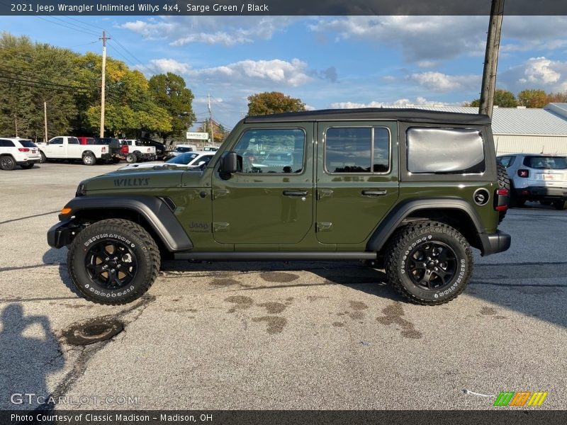 Sarge Green / Black 2021 Jeep Wrangler Unlimited Willys 4x4