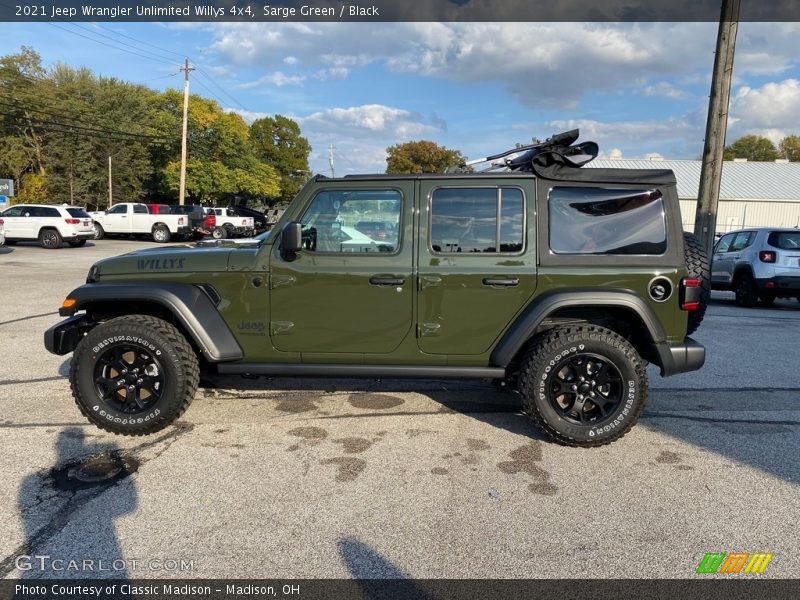 Sarge Green / Black 2021 Jeep Wrangler Unlimited Willys 4x4