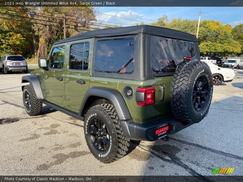Sarge Green / Black 2021 Jeep Wrangler Unlimited Willys 4x4