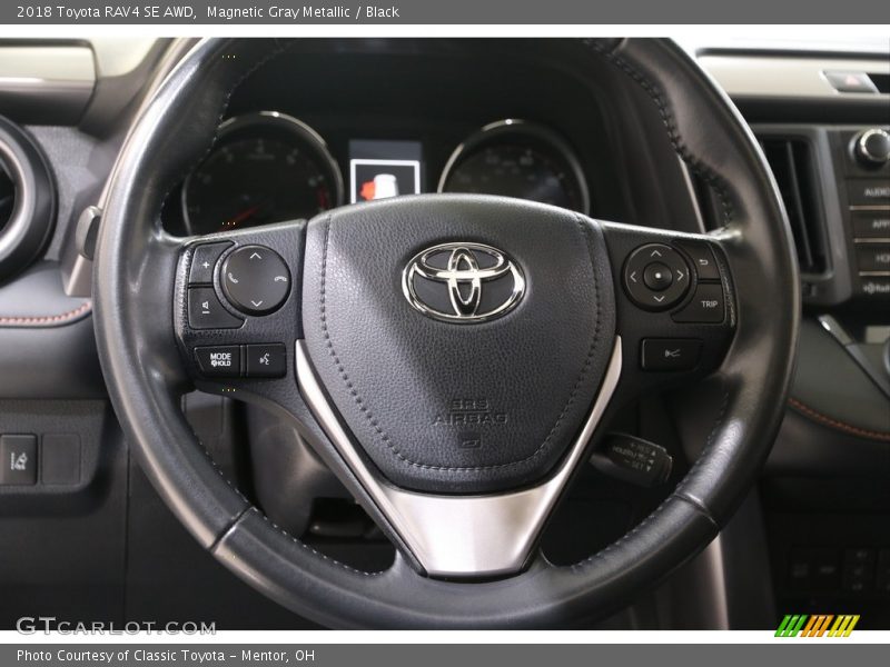 Magnetic Gray Metallic / Black 2018 Toyota RAV4 SE AWD