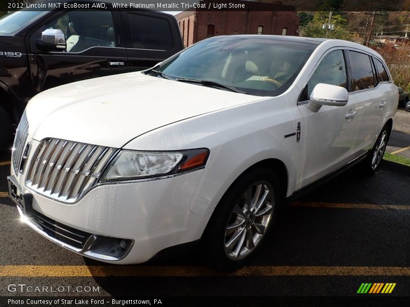 White Platinum Metallic Tri-Coat / Light Stone 2012 Lincoln MKT EcoBoost AWD
