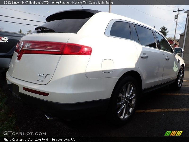 White Platinum Metallic Tri-Coat / Light Stone 2012 Lincoln MKT EcoBoost AWD