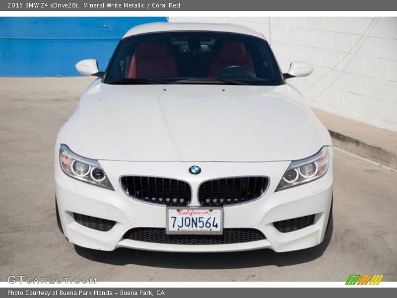 Mineral White Metallic / Coral Red 2015 BMW Z4 sDrive28i