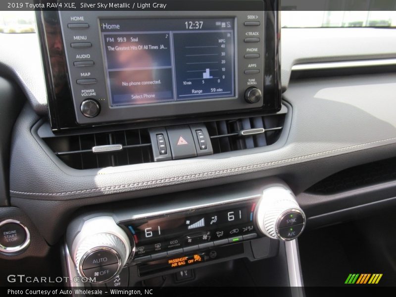 Silver Sky Metallic / Light Gray 2019 Toyota RAV4 XLE