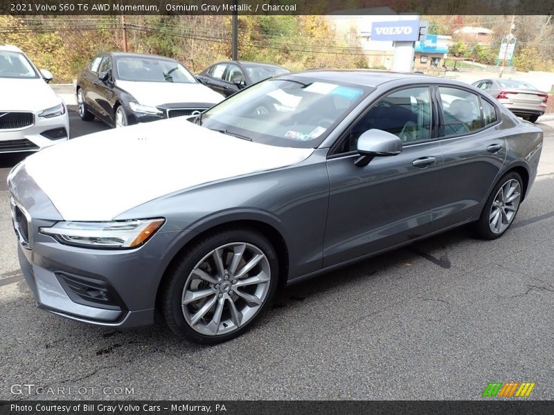 Osmium Gray Metallic / Charcoal 2021 Volvo S60 T6 AWD Momentum