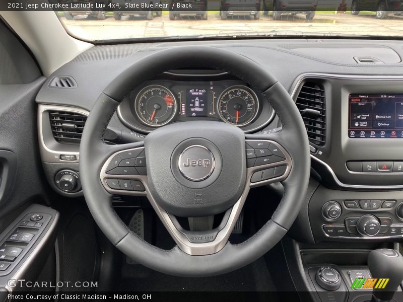 Slate Blue Pearl / Black 2021 Jeep Cherokee Latitude Lux 4x4