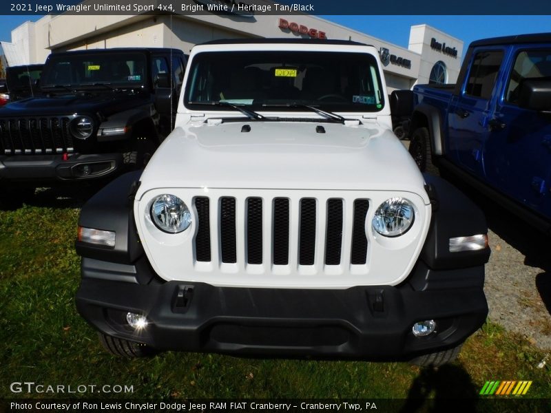 Bright White / Heritage Tan/Black 2021 Jeep Wrangler Unlimited Sport 4x4