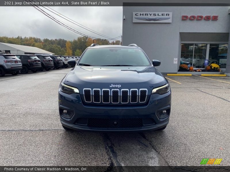 Slate Blue Pearl / Black 2021 Jeep Cherokee Latitude Lux 4x4