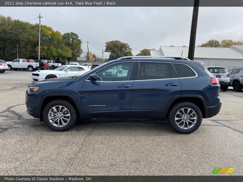 Slate Blue Pearl / Black 2021 Jeep Cherokee Latitude Lux 4x4