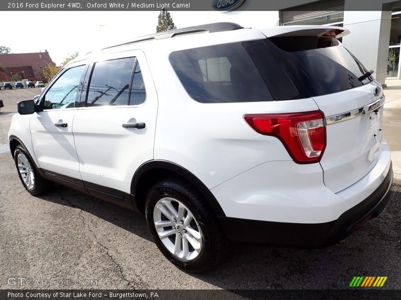 Oxford White / Medium Light Camel 2016 Ford Explorer 4WD