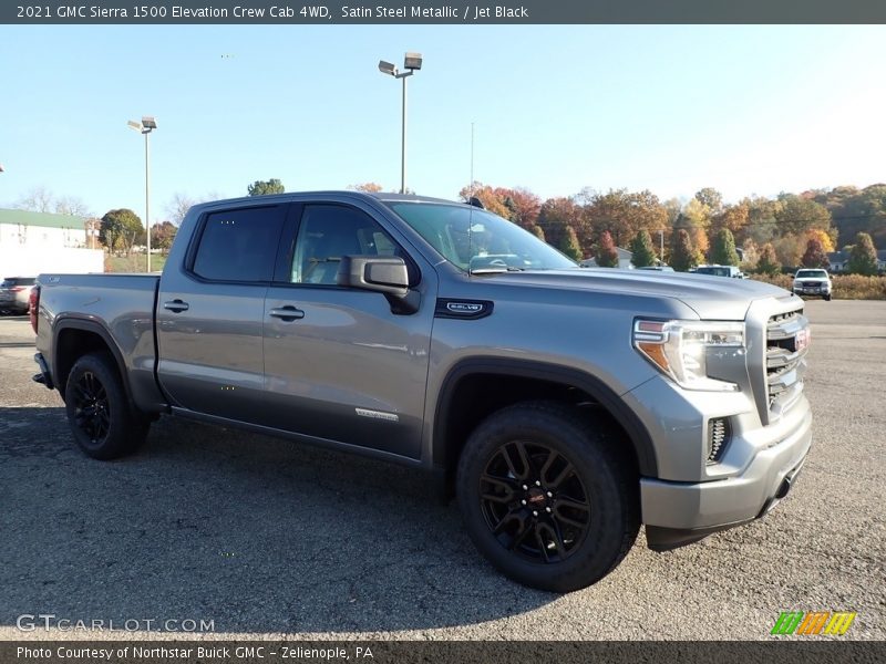Satin Steel Metallic / Jet Black 2021 GMC Sierra 1500 Elevation Crew Cab 4WD
