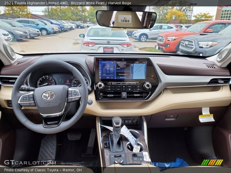 Dashboard of 2021 Highlander Limited AWD