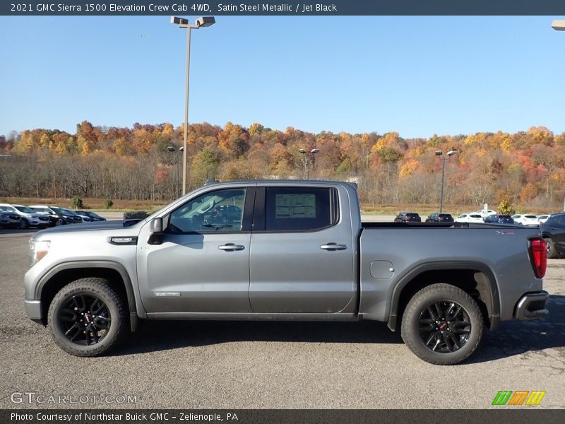 Satin Steel Metallic / Jet Black 2021 GMC Sierra 1500 Elevation Crew Cab 4WD