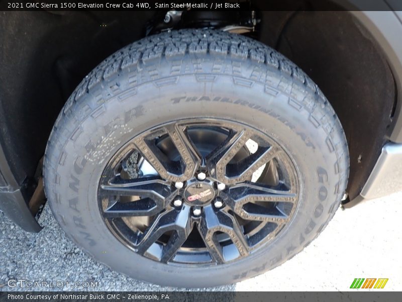 Satin Steel Metallic / Jet Black 2021 GMC Sierra 1500 Elevation Crew Cab 4WD