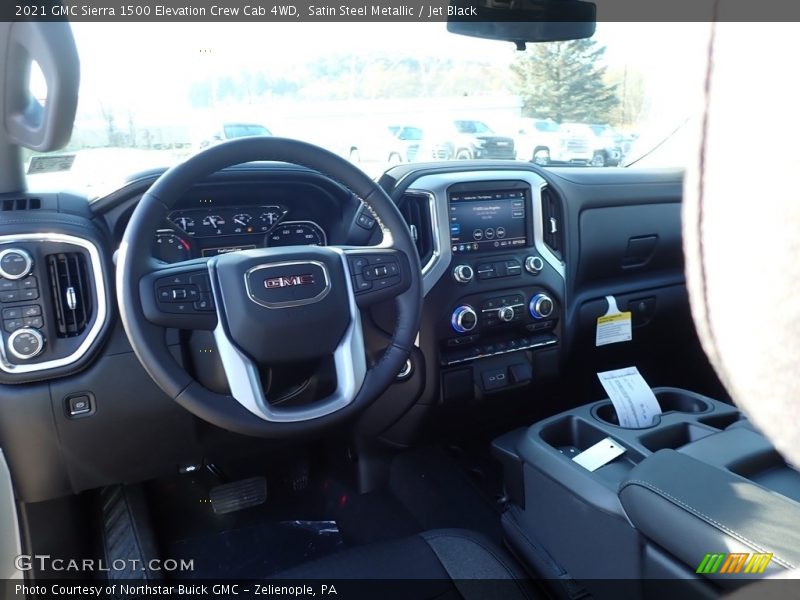 Satin Steel Metallic / Jet Black 2021 GMC Sierra 1500 Elevation Crew Cab 4WD