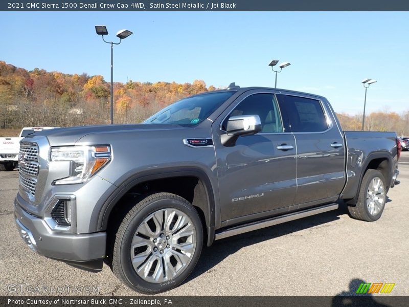 Satin Steel Metallic / Jet Black 2021 GMC Sierra 1500 Denali Crew Cab 4WD