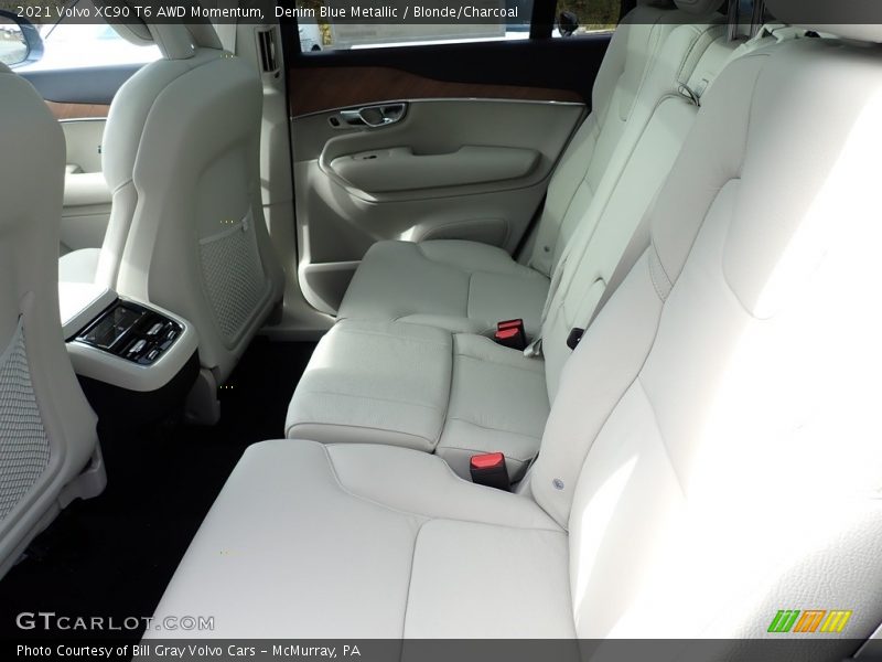 Denim Blue Metallic / Blonde/Charcoal 2021 Volvo XC90 T6 AWD Momentum