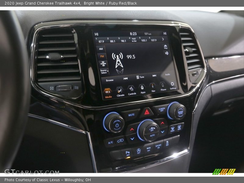 Controls of 2020 Grand Cherokee Trailhawk 4x4