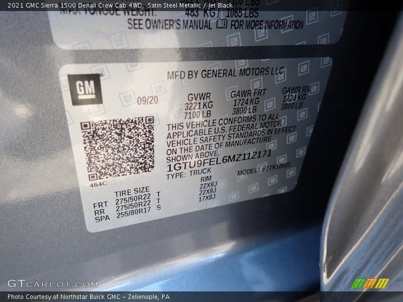 Satin Steel Metallic / Jet Black 2021 GMC Sierra 1500 Denali Crew Cab 4WD