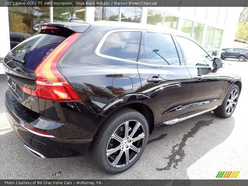 Onyx Black Metallic / Maroon Brown/Charcoal 2021 Volvo XC60 T5 AWD Inscription