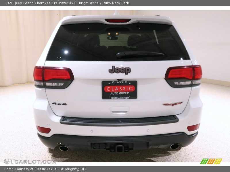 Bright White / Ruby Red/Black 2020 Jeep Grand Cherokee Trailhawk 4x4