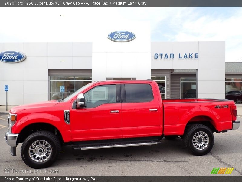 Race Red / Medium Earth Gray 2020 Ford F250 Super Duty XLT Crew Cab 4x4