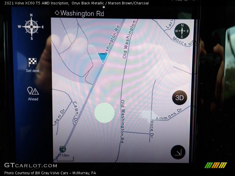 Onyx Black Metallic / Maroon Brown/Charcoal 2021 Volvo XC60 T5 AWD Inscription