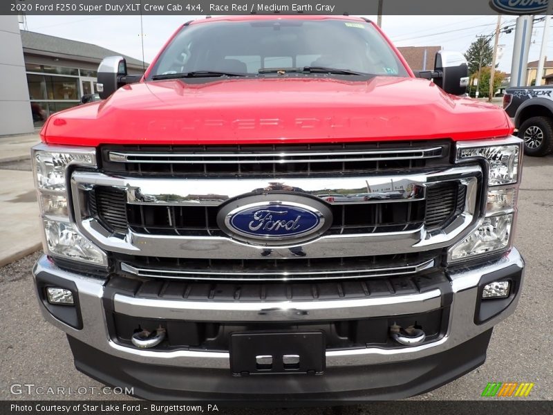 Race Red / Medium Earth Gray 2020 Ford F250 Super Duty XLT Crew Cab 4x4