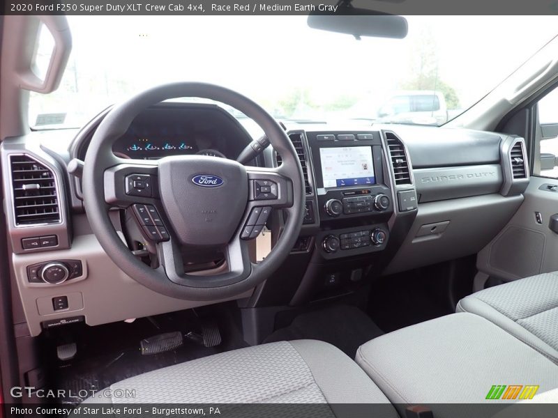 Race Red / Medium Earth Gray 2020 Ford F250 Super Duty XLT Crew Cab 4x4