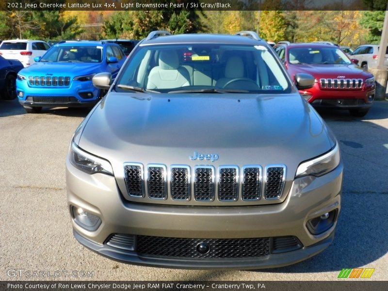Light Brownstone Pearl / Ski Gray/Black 2021 Jeep Cherokee Latitude Lux 4x4