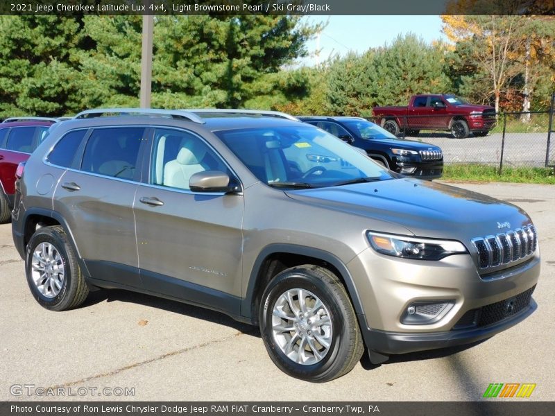 Light Brownstone Pearl / Ski Gray/Black 2021 Jeep Cherokee Latitude Lux 4x4
