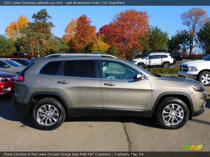 Light Brownstone Pearl / Ski Gray/Black 2021 Jeep Cherokee Latitude Lux 4x4