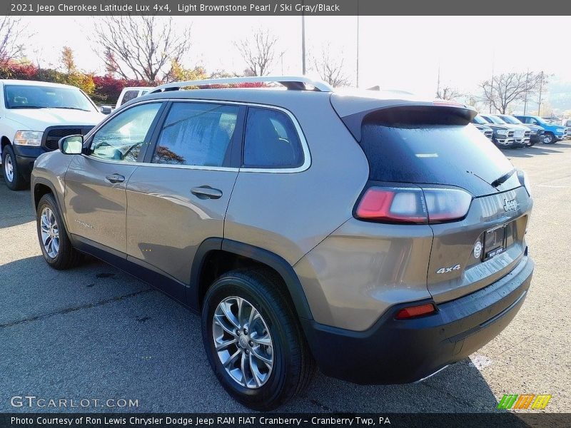 Light Brownstone Pearl / Ski Gray/Black 2021 Jeep Cherokee Latitude Lux 4x4