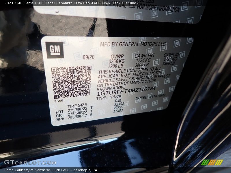 Onyx Black / Jet Black 2021 GMC Sierra 1500 Denali CabonPro Crew Cab 4WD