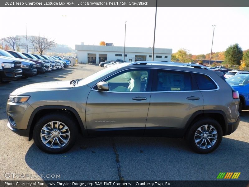 Light Brownstone Pearl / Ski Gray/Black 2021 Jeep Cherokee Latitude Lux 4x4
