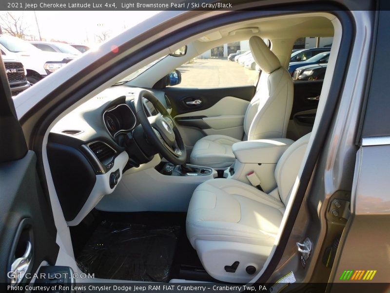 Light Brownstone Pearl / Ski Gray/Black 2021 Jeep Cherokee Latitude Lux 4x4