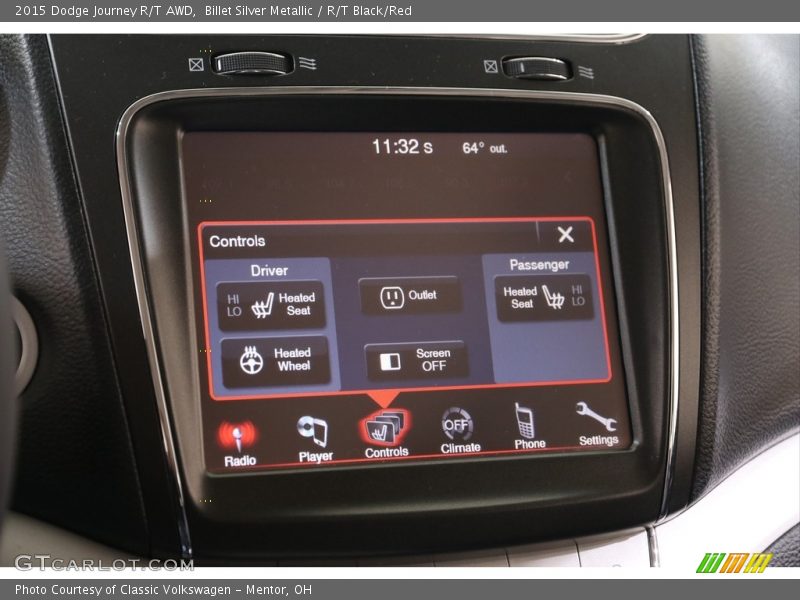 Controls of 2015 Journey R/T AWD